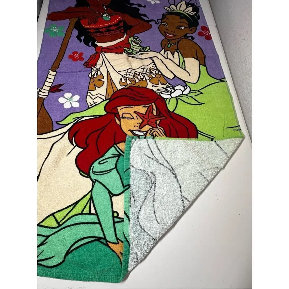 Disney Princess Flowers Beach Towel measures 27 x 50 inches